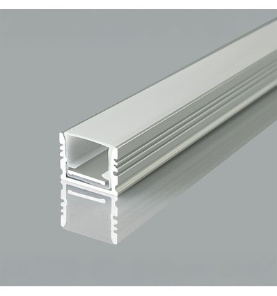 Profilé de sol 2m pour rubans LED - 17x14mm, avec diffuseur, montage en saillie