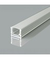 Profilé de sol 2m pour rubans LED - 17x14mm, avec diffuseur, montage en saillie