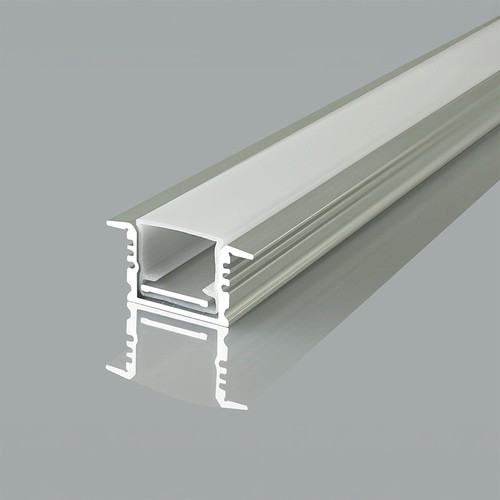 Profilé encastrable 2m, aluminium - Avec diffuseur, pour rubans LED jusqu'à 14,1mm, argent, IP20