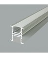 Profilé encastrable 2m, aluminium - Avec diffuseur, pour rubans LED jusqu'à 14,1mm, argent, IP20
