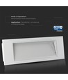 Bloc de secours LED Samsung 3,8W - 6000K, IP20, distance de lecture 22m, avec batterie