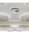 Plafonnier LED 50W, CCT 3-en-1 - Ø50,5cm, bord blanc/noir, télécommande incluse