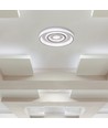 Plafonnier VT-7748 485x70mm 48W LED - décoratif, 3-en-1, blanc, avec télécommande IR