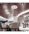 Plafonnier VT-7748 485x70mm 48W LED - décoratif, 3-en-1, blanc, avec télécommande IR