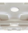 Plafonnier LED 36W avec télécommande - Ø39cm, CCT 3-en-1, bord blanc/noir, source lumineuse incluse
