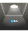 Plafonnier LED 36W avec télécommande - Ø39cm, CCT 3-en-1, bord blanc/noir, source lumineuse incluse