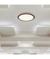 Plafonnier LED 36W design bois - Ø41cm, CCT, dimmable avec télécommande, IP20 intérieur