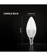 Ampoule LED flamme E14 6,5W - Chip LED Cree, 6 ans de garantie, C37
