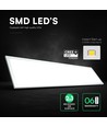 Panneau LED 120x30 - 40W, 110lm/W - 4000K, bord blanc, encastré/saillie