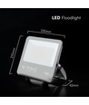Projecteur LED 100W - 135lm/W, Samsung LED chip, IP65, noir, extérieur
