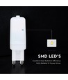 Ampoule LED G9 2,2W - Samsung LED chip, 300°, 6500K, plastique
