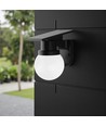 Applique murale solaire 0,9W Solara avec télécommande - CCT, IP54, noir, sphérique, extérieur
