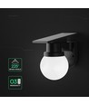 Applique murale solaire 0,9W Solara avec télécommande - CCT, IP54, noir, sphérique, extérieur