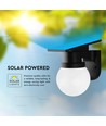 Applique murale solaire 0,9W Solara avec télécommande - CCT, IP54, noir, sphérique, extérieur