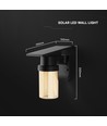 Applique murale LED solaire 0,9W Solara - IP54, noir, 120lm, 3-en-1 CCT, télécommande incl.