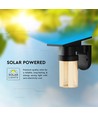 Applique murale LED solaire 0,9W Solara - IP54, noir, 120lm, 3-en-1 CCT, télécommande incl.