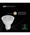 Ampoule LED GU10 6W - 38°, 445lm, Samsung LED chip, remplace 60W