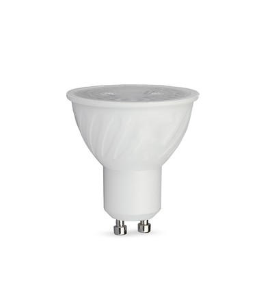 Ampoule LED GU10 6W - 38°, 445lm, remplace 60W, plastique blanc