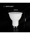 Ampoule LED GU10 6W - 38°, 445lm, remplace 60W, plastique blanc