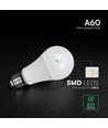 A60 VT-2112 LED 10,5W E27 - ampoule en plastique, puce Cree, 3000K, garantie 6 ans