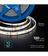Bande LED 120 VT-2835 10W/m - puce Cree 4000K IP20 24V 8mm double PCB (10m/rouleau) (prix au mètre)