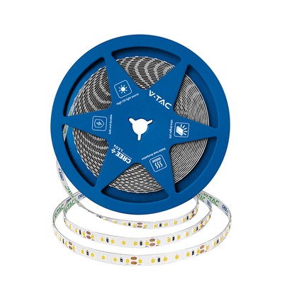 Bande LED 120 VT-2835 10W/m - puce Cree 6500K IP20 24V 8mm double PCB (10m/rouleau) (prix/m)