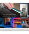 Kit LED Neon Flex RGBIC 5m - 5V USB, application Bluetooth, télécommande