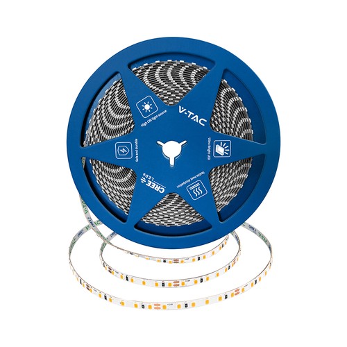 Bande LED 120 VT-2835 8W/m - puce Cree 6500K IP20 24V 5mm double PCB (10m/rouleau) (prix/m)
