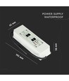 Alimentation 150W / 12V DC étanche - 12.5A, IP67, Slim design, boîtier plastique