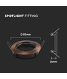 Spot encastrable GU10 Bronze - Rond, IP20, beau design