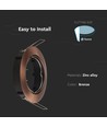 Spot encastrable GU10 Bronze - Rond, IP20, beau design