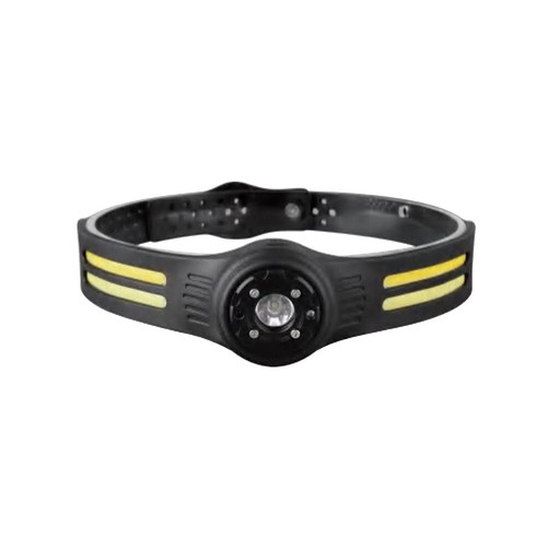 Lampe frontale LED rechargeable 3W+5W - 470lm, grand angle 230°, IP44, batterie incluse