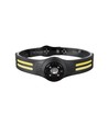Lampe frontale LED rechargeable 3W+5W - 470lm, grand angle 230°, IP44, batterie incluse