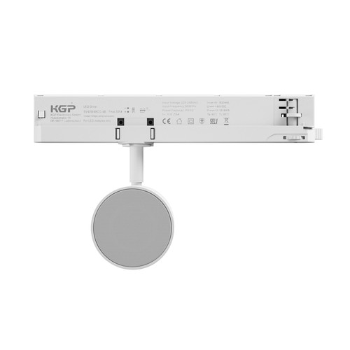 Haut-parleur Bluetooth 10W pour rail triphasé - Blanc, Bluetooth 5.4, alimentation directe par rail, IP20