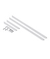 Cadre d'encastrement pour panneaux 120x30 - Blanc, aluminium