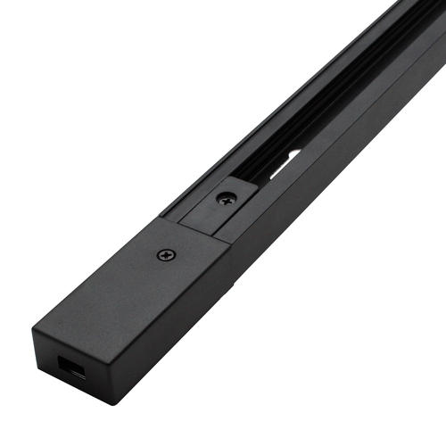 Rail de 1m pour spot sur rail - 1 phase, noir, 1F2W