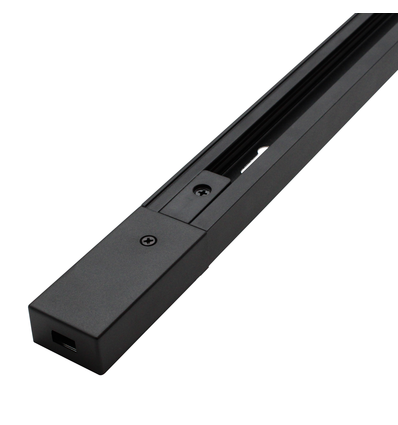 Rail de 1m pour spot sur rail - 1 phase, noir, 1F2W