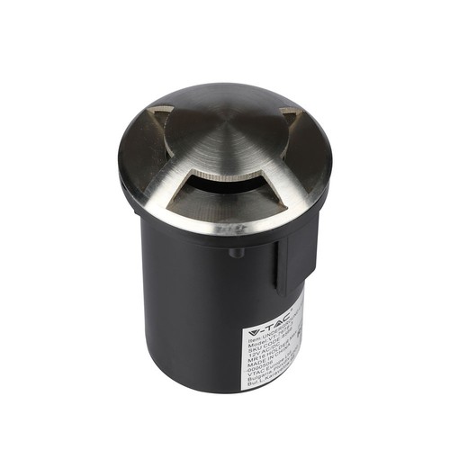 Spot encastrable de sol MR16 / GU5.3, 12V - IP67, acier inoxydable, Ø8,7cm, sans source lumineuse