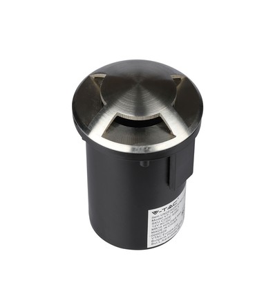 Spot encastrable de sol MR16 / GU5.3, 12V - IP67, acier inoxydable, Ø8,7cm, sans source lumineuse
