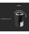 Spot encastrable de sol MR16 / GU5.3, 12V - IP67, acier inoxydable, Ø8,7cm, sans source lumineuse