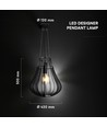 Suspension design E27, Ø42cm - Noir mat, plafonnier décoratif, sans source lumineuse