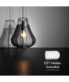 Suspension design E27, Ø42cm - Noir mat, plafonnier décoratif, sans source lumineuse