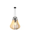 Suspension VT-89010 E27 420x500 mm - décorative, noir mat avec beige, série métal