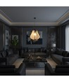 Suspension VT-89010 E27 420x500 mm - décorative, noir mat avec beige, série métal