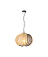 Suspension design E27 - Ø40cm, Noir mat et beige, sans source lumineuse