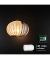 Suspension design E27 - Ø40cm, Noir mat et beige, sans source lumineuse