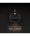 Suspension design GU10 - Noir mat, Metal serie, Ø40 cm