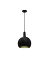 Suspension design E27, Ø28cm - Noir, métal et céramique, sans source lumineuse, max 60W