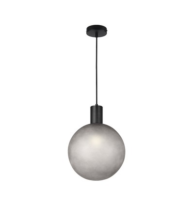 Monture de suspension design E27 - D100*H25mm, noir mat, sans source lumineuse