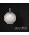 Monture de suspension design E27 - D100*H25mm, noir mat, sans source lumineuse